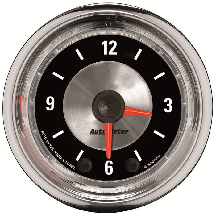 AutoMeter 1284 GAUGE; CLOCK; 2 1/16in.; 12HR; ANALOG; AMERICAN MUSCLE
