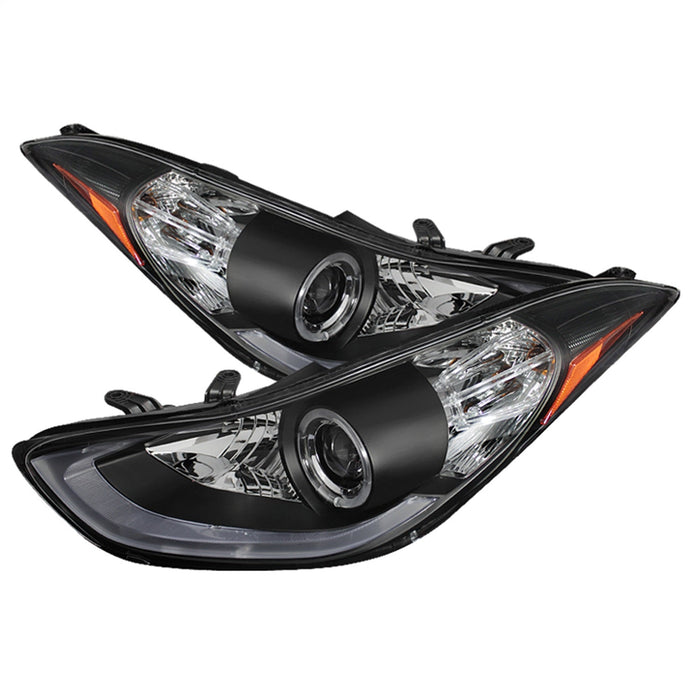 Spyder Auto 5073662 DRL LED Projector Headlights; Uses Stock Bulbs; Pair; Black;