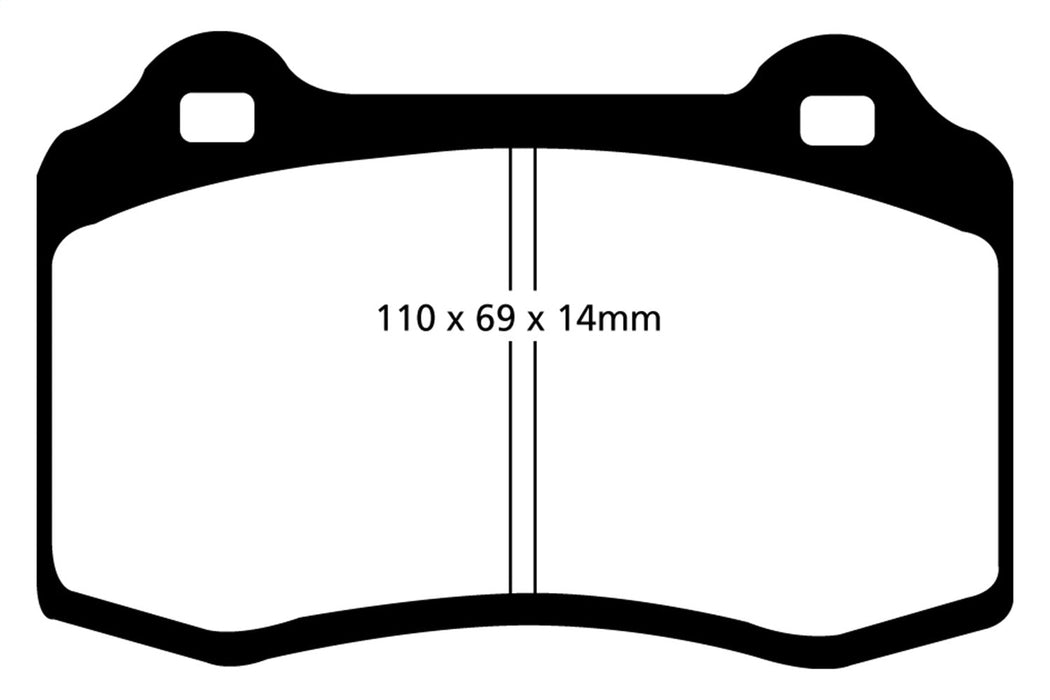 EBC Brakes DP51140NDX Bluestuff NDX Full Race Brake Pads