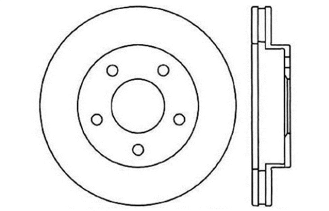 StopTech 127.62017R StopTech Sport Drilled/Slotted Brake Rotor; Front Right
