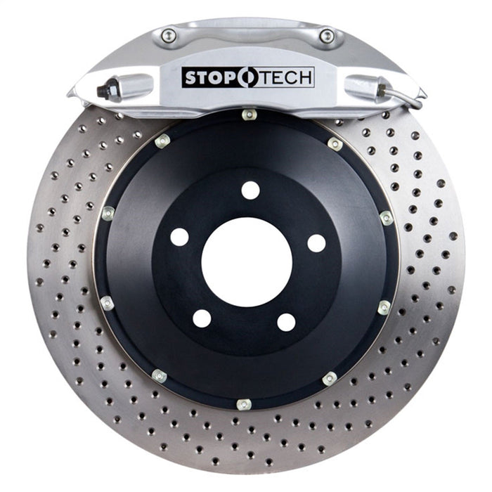 StopTech 83.895.4300.62 StopTech Big Brake Kit; Silver Caliper; Drilled 2 Pc. Zinc Coated Rotor; Front