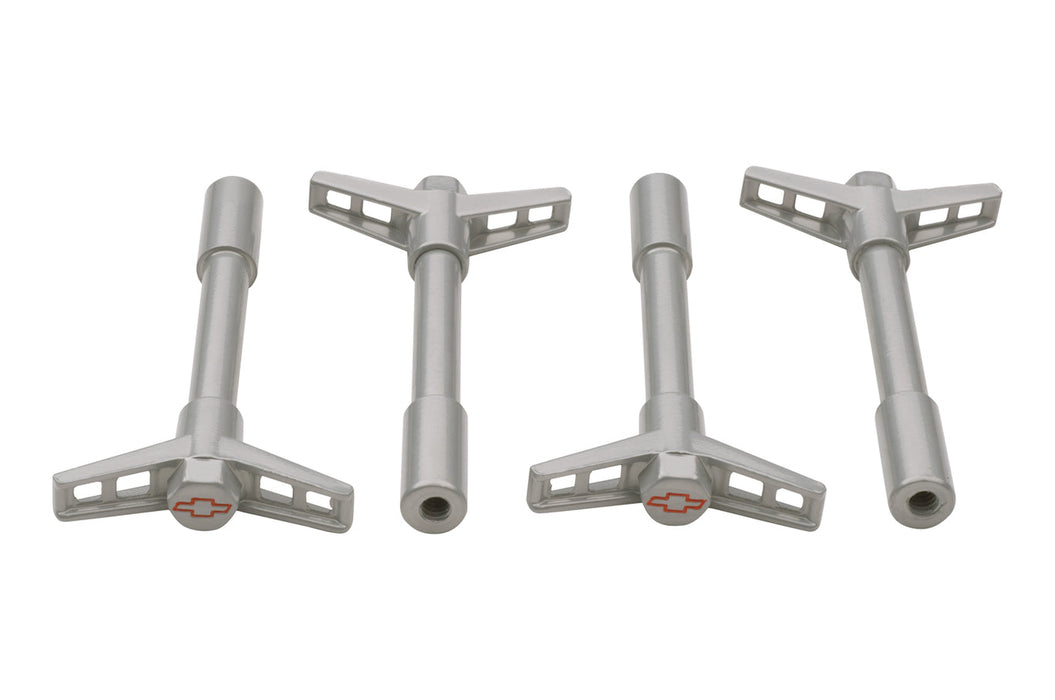 Chevrolet Performance Parts 141-364 Engine Valve Cover Wing Nuts Steel Gray Bowtie Logo 1/4-20 Thread 4 Pack Red Bowtie Chevrolet Performance Parts