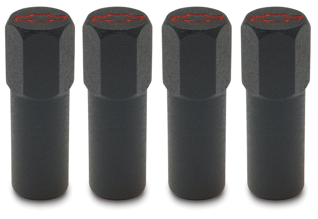Chevrolet Performance Parts 141-759 Engine Valve Cover Mini Nuts Steel Black Bowtie Logo Studs Included Red Bowtie Chevrolet Performance Parts