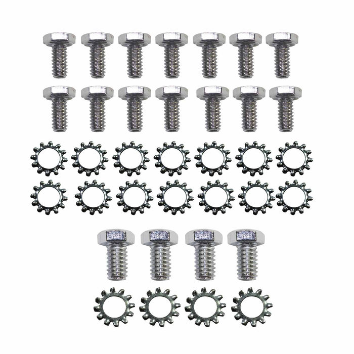 SpeedFx 9805 Chevy Small Block Or Olds 90 Degree V6 Hex Head Chrome With Fourteen 1/4 In-20 T