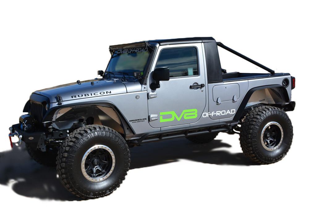DV8 Offroad HT07TC42 Jeep JK Truck Conversion 07-18 Wrangler JK Black DV8 Offroad