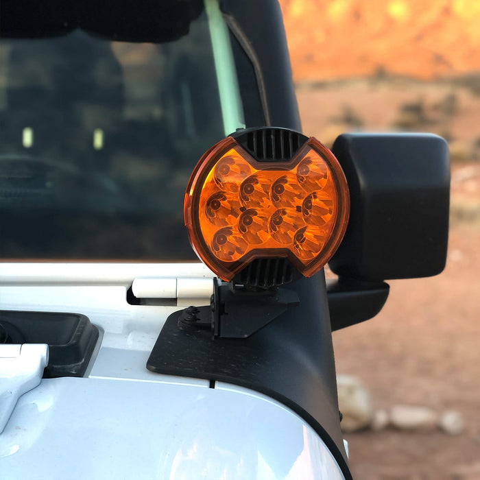 KC HiLiTES 5104 KC Amber Shield for 6 in SlimLite LED lights EA