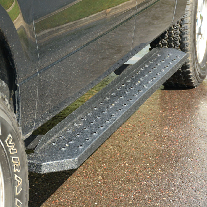 ARIES 2055517 RidgeStep 6-1/2in. x 75in. Black Steel Running Boards; Select Ford F-150
