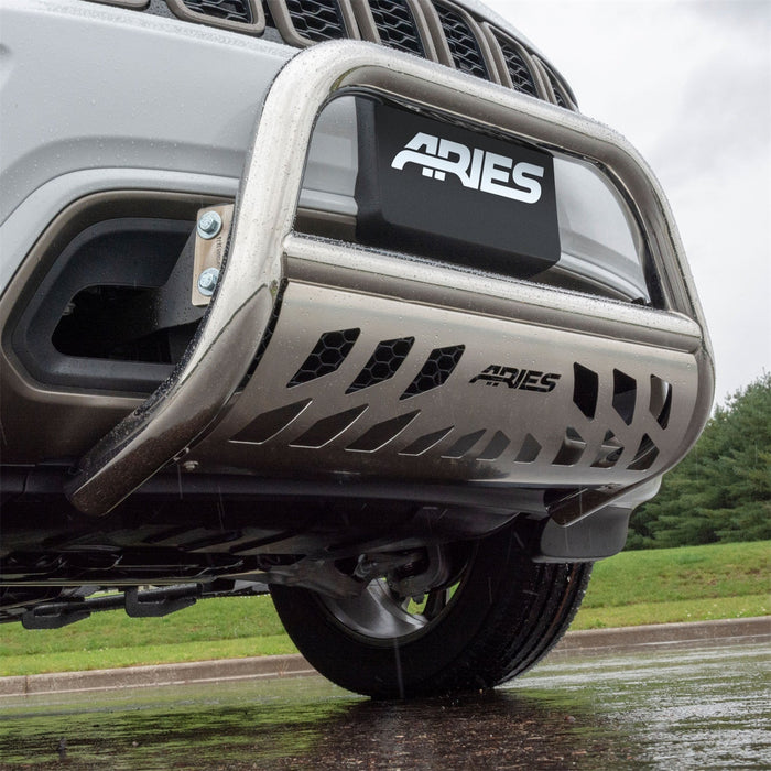 ARIES 35-4009 3in. Polished Stainless Bull Bar; Select Chevrolet; GMC C; K; Suburban; Tahoe