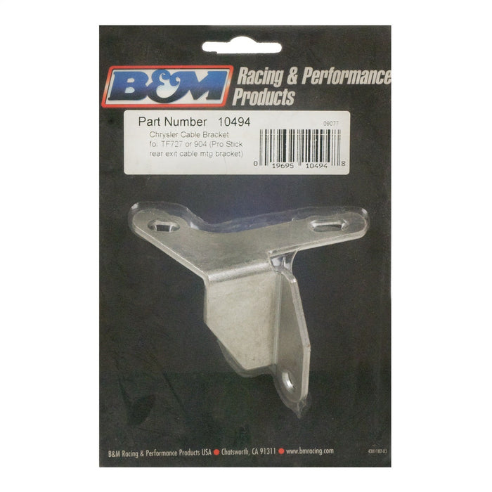 B&M 10494 Automatic Transmission Shift Cable Bracket; w/Rear Entry Cable Shifters;
