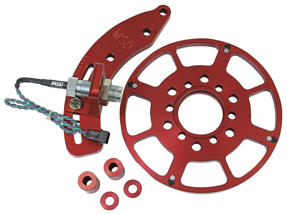MSD 8615 Crank Trigger Kit; 8 in. Balancer; Red;