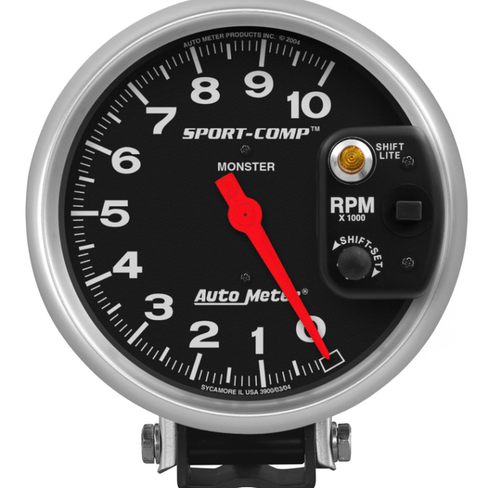 AutoMeter Products (3903): 5” Sport-Comp Pedestal Tach (0-10,000 RPM)