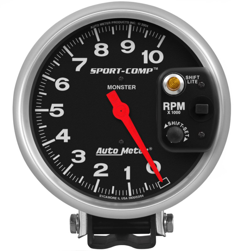 AutoMeter Products (3903): 5” Sport-Comp Pedestal Tach (0-10,000 RPM)