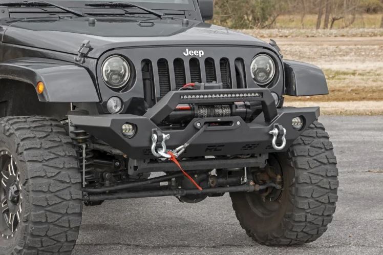 Rough Country (10596) Front Winch Bumper for 2007-2021 Jeep Wrangler & 2020-2021 Jeep Gladiator