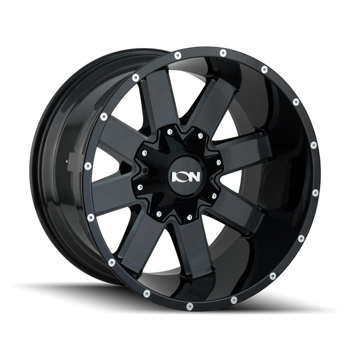 ION 141-7956M 141 (141) GLOSS BLACK/MILLED SPOKES 17X9 5-114.3/5-127 -12MM 87MM