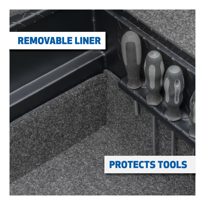 UWS EC10033 Matte Black Aluminum 72in. Secure Lock Tool Box with Low Profile (Heavy Packagin