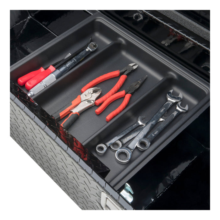 UWS EC10432 Gloss Black Aluminum 69in. Angled Crossover Box with Low Profile (Heavy Packagin