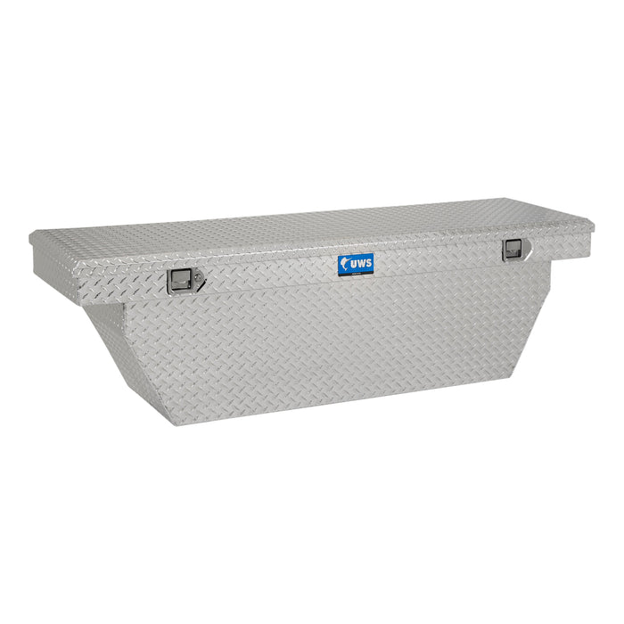 UWS TBSD-72-A Bright Aluminum 72in. Deep Angled Crossover Truck Tool Box