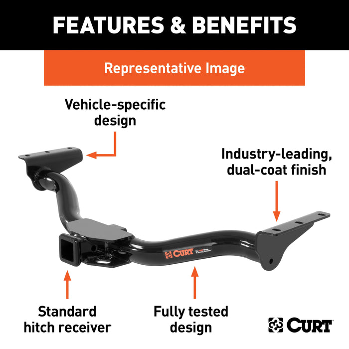 CURT 13555 CURT 13555 Class 3 Trailer Hitch; 2-Inch Receiver; Fits Select Honda CR-V