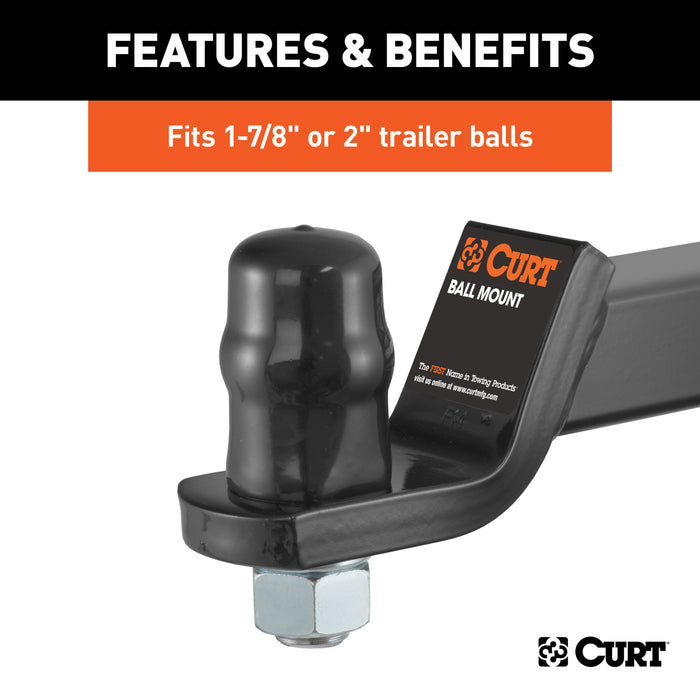 CURT 21801 CURT 21801 Black Rubber Trailer Hitch Ball Cover; 1-7/8 or 2-Inch Diameter