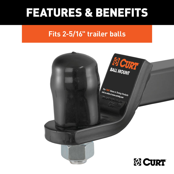 CURT 21810 CURT 21810 Black Rubber Trailer Hitch Ball Cover; 2-5/16-Inch Diameter