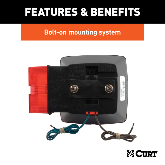 CURT 53452 Submersible Passenger-Side Combination Trailer Light