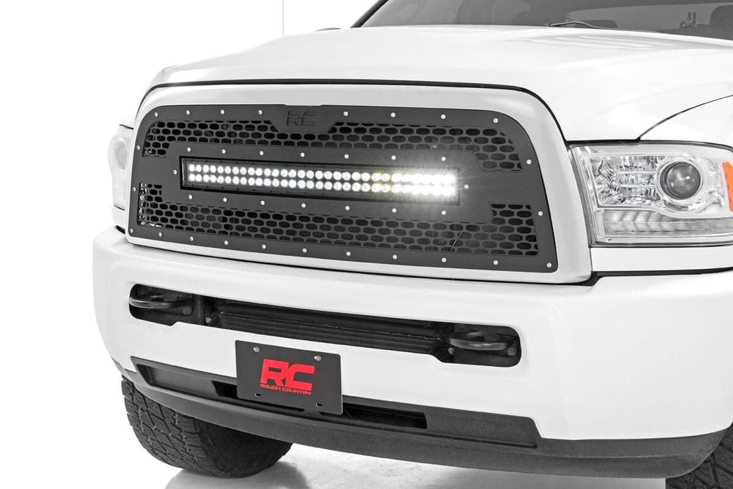 Rough Country 70152 Dodge Mesh Grille w/30 Inch Dual Row Black Series LED 13-18 RAM 2500/3500 Rough Country