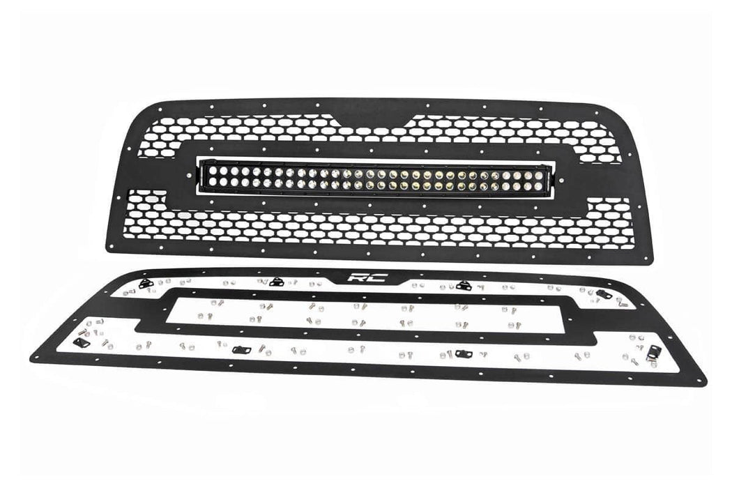 Rough Country 70152 Dodge Mesh Grille w/30 Inch Dual Row Black Series LED 13-18 RAM 2500/3500 Rough Country