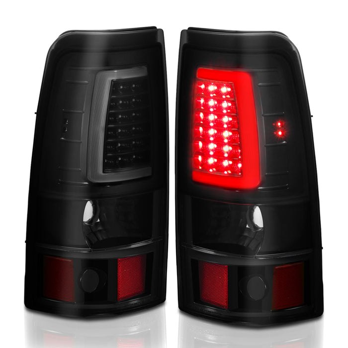 Anzo USA 311331 Tail Light Assembly; LED; Smoke Lens; Black; Pair;
