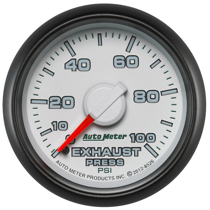 AutoMeter 8526 GAUGE; EXHAUST PRESS.; 2 1/16in.; 100PSI; MECHANICAL; RAM GEN 3 FACTORY MATCH