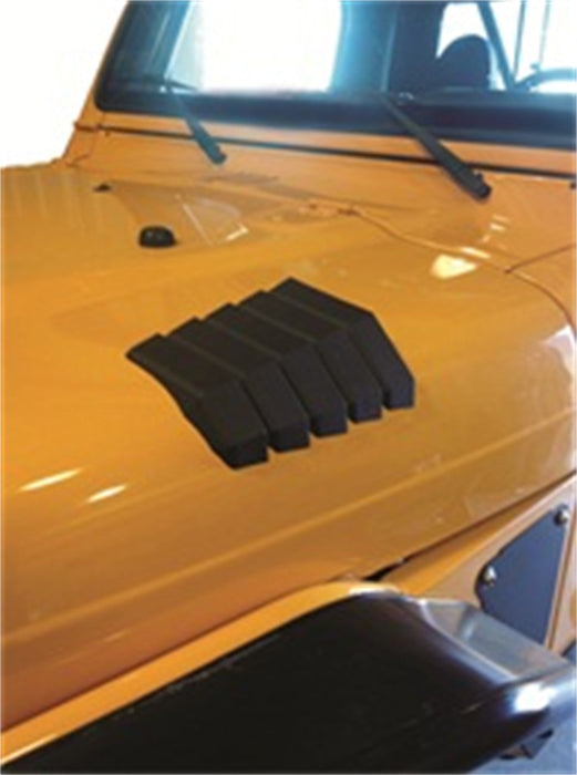 Daystar KJ71042BK 87-06 Jeep Wrangler YJ and TJ Wrangler Hood Vents Black Pair Daystar