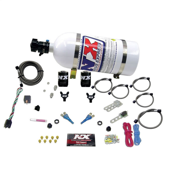 Nitrous Express 20215-10 GM EFI DUAL NOZZLE (100-300HP) WITH 10LB BOTTLE
