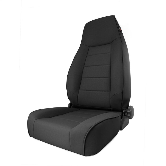 Rugged Ridge 13412.15 Extra HD Reclining Seat; Front; Black Denim;