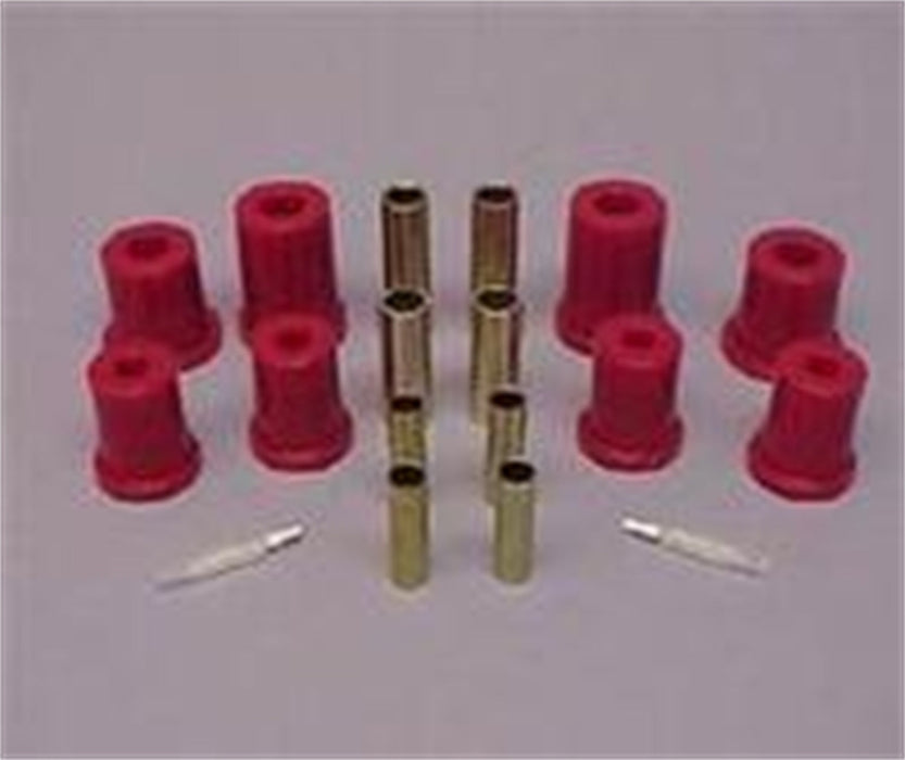 Pro Comp Suspension 69241 Leaf Spring Bushing Kit Front 53-75 Jeep CJ5/CJ6 Red  Pro Comp Suspension