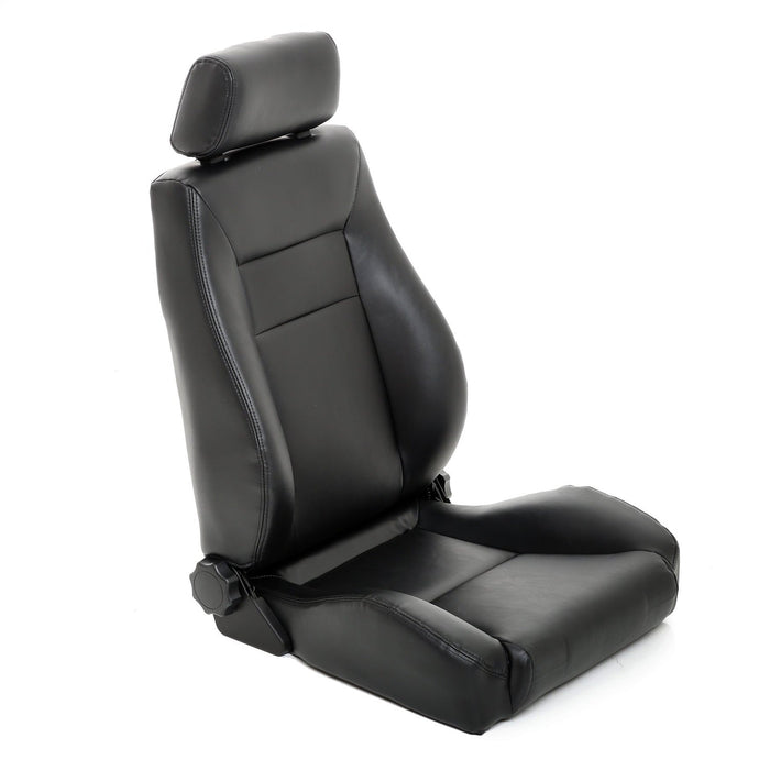 Smittybilt 49501 Front Seat Contour Sport Bucket W/ Recliner 76-16 Wrangler CJ/YJ/TJ/LJ/JK Vinyl Black Smittybilt