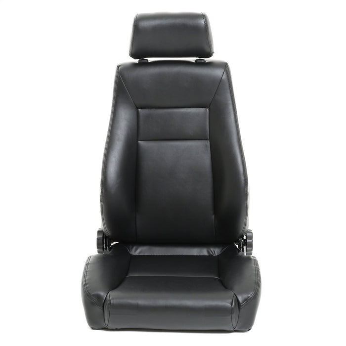 Smittybilt 49501 Front Seat Contour Sport Bucket W/ Recliner 76-16 Wrangler CJ/YJ/TJ/LJ/JK Vinyl Black Smittybilt