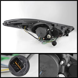 Spyder Auto 5073662 DRL LED Projector Headlights; Uses Stock Bulbs; Pair; Black;