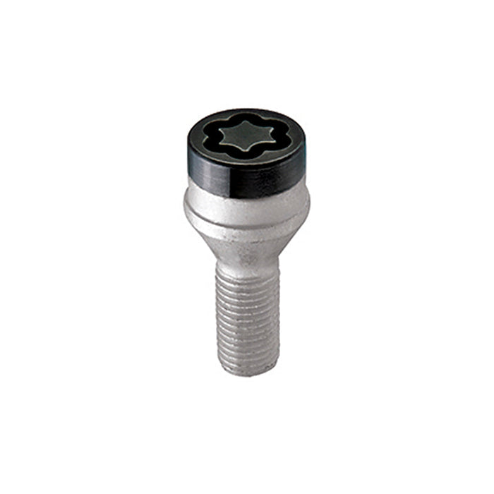 McGard 27178 Black Bolt Style Cone Seat Wheel Lock Set (M12 x 1.5) - Set of 4 Locks and 1 Key