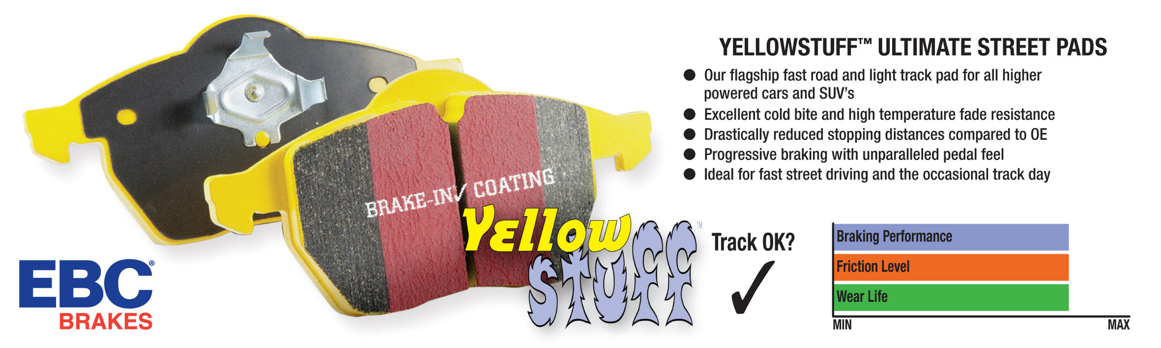 EBC Brakes DP41574R Yellowstuff Street And Track Brake Pads