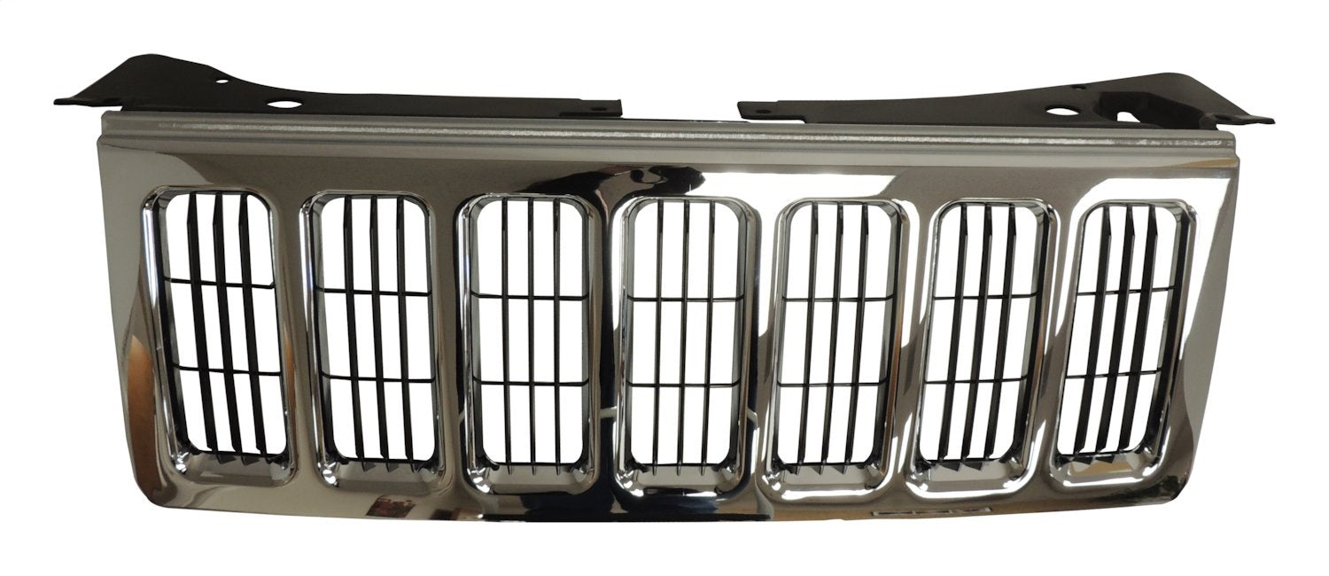 Crown Automotive Jeep Replacement 55156975AD Grille; Front; Chrome; Also Fits 2010-06 XH Commander [Europe];