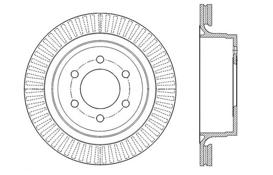 StopTech 127.65135L StopTech Sport Drilled/Slotted Brake Rotor; Rear Left