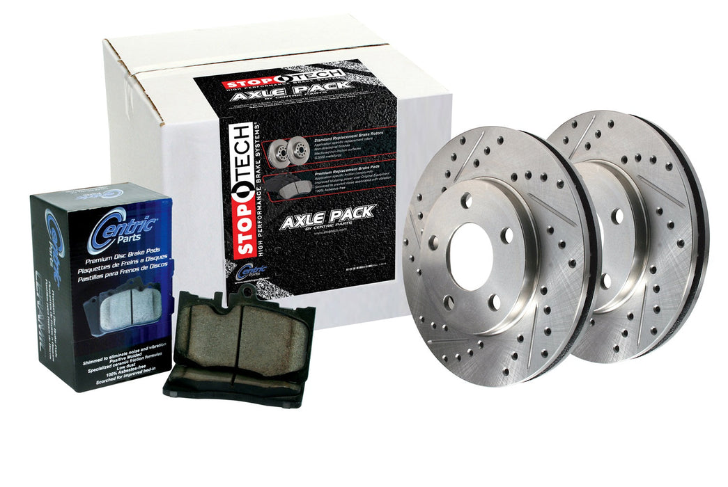 StopTech 979.35005R StopTech Sport Axle Pack; Drilled Rotor; Rear Brake Kit with Brake lines
