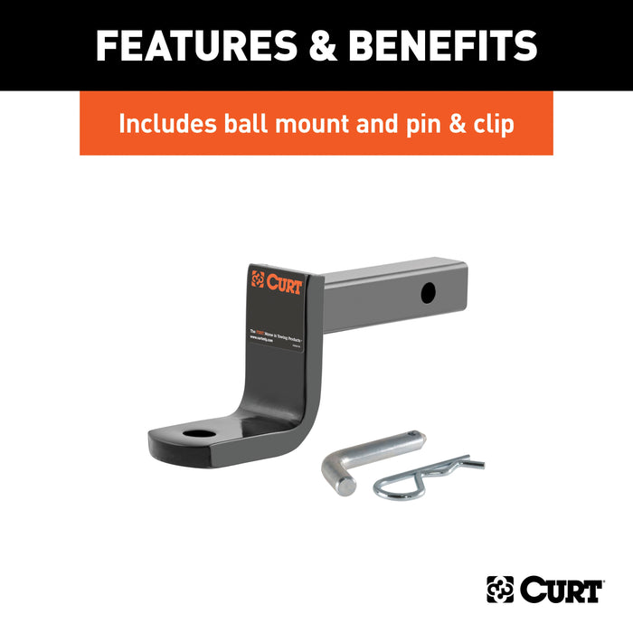 CURT 110123 Class 1 Trailer Hitch; 1-1/4in. Ball Mount; Select Mitsubishi Galant
