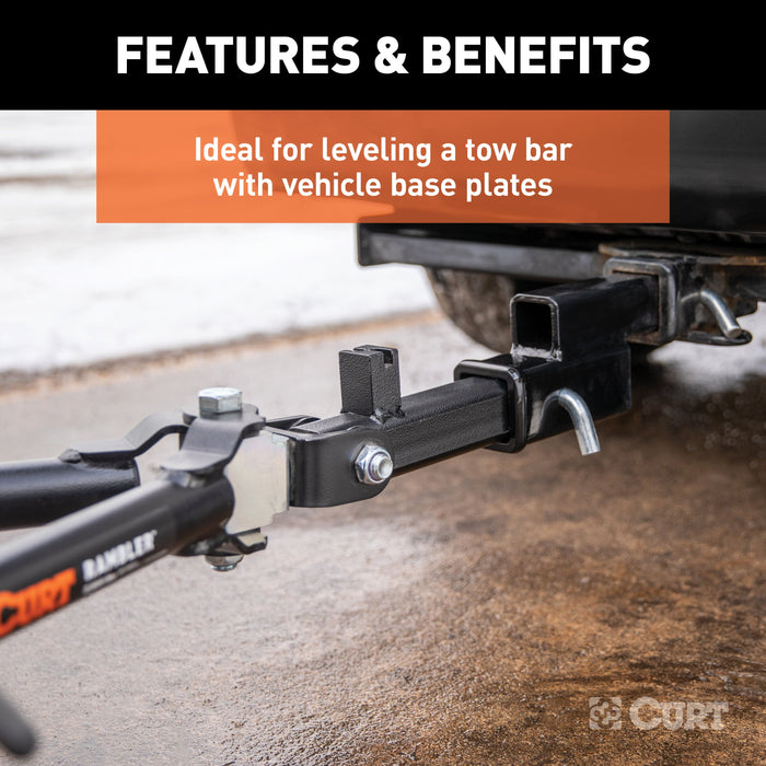 CURT 45797 CURT 45797 Trailer Hitch Adapter; 2-Inch Receiver; 2-In Drop or Rise; 7;500 lbs