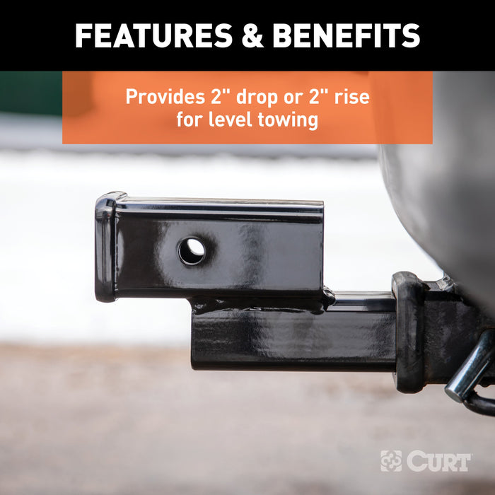 CURT 45797 CURT 45797 Trailer Hitch Adapter; 2-Inch Receiver; 2-In Drop or Rise; 7;500 lbs