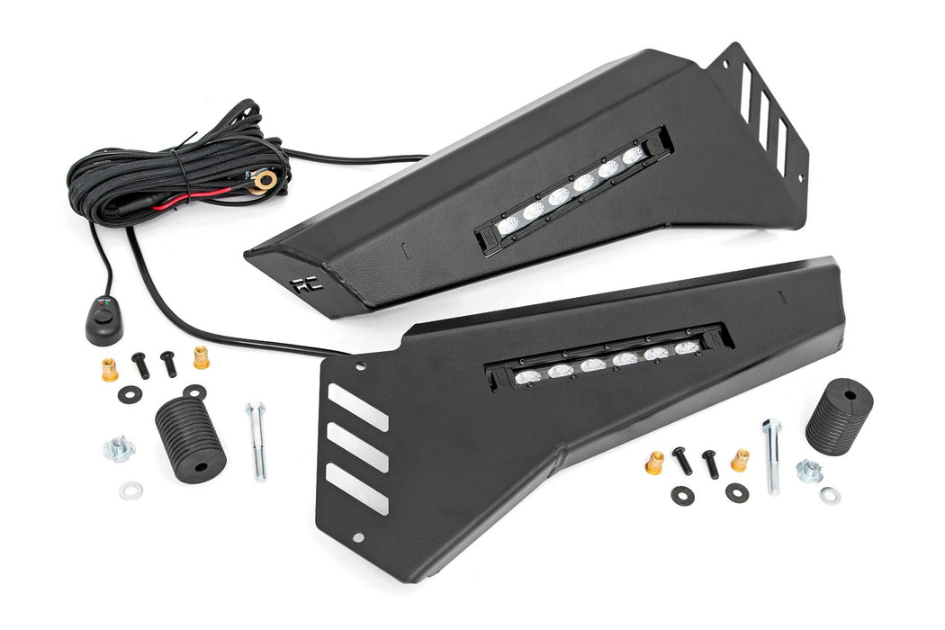 Rough Country 93044 Polaris Front Bumper Panels w/ 6.0 Inch LED Light Bars (13-19 Ranger) Rough Country