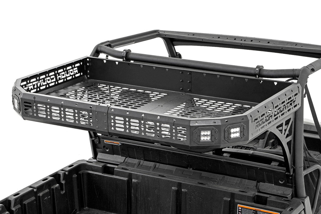 Rough Country 93057 Polaris Rear Cargo Rack w/ Cube Lights (19-20 Ranger 1000XP)