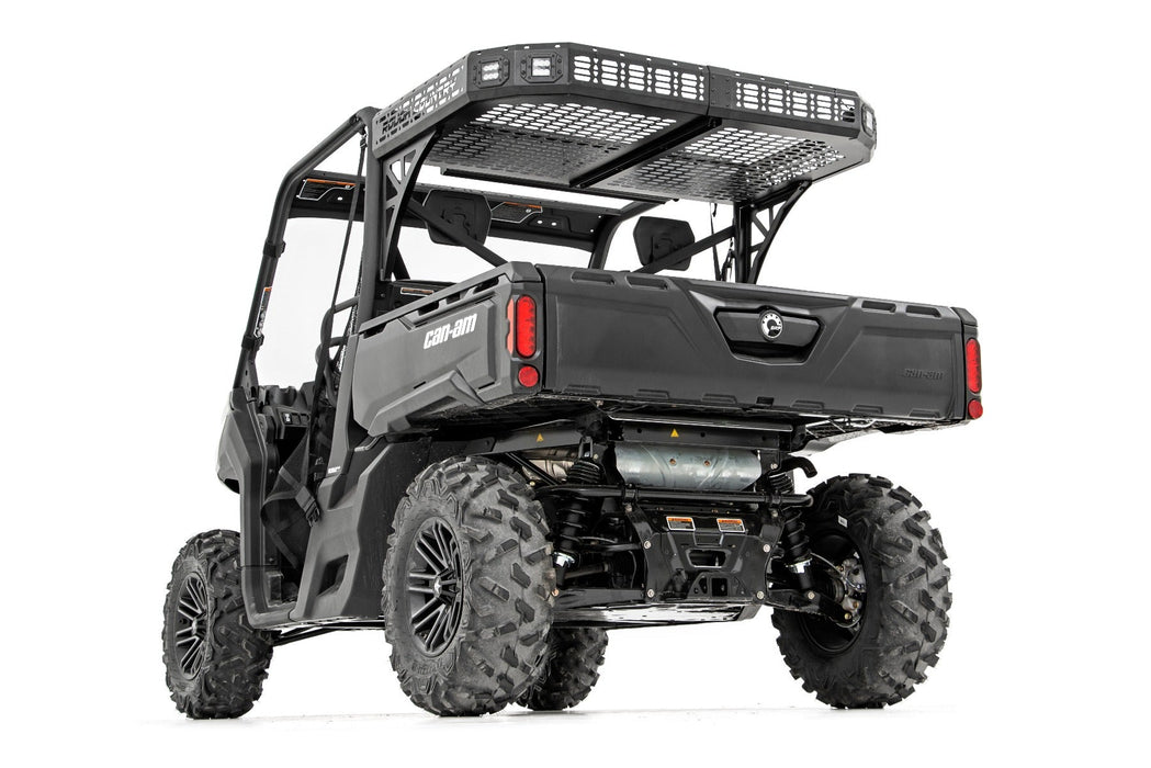 Rough Country 97024 Can-Am Rear Cargo Rack w/o Cube Lights (17-20 Defender) Rough Country