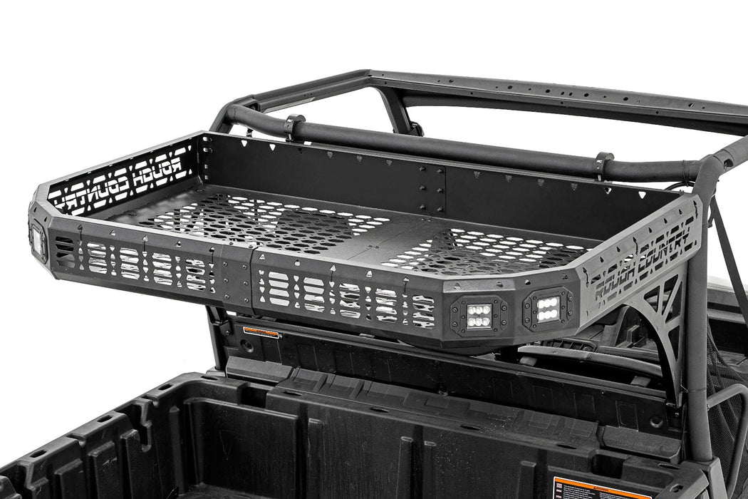 Rough Country 97024 Can-Am Rear Cargo Rack w/o Cube Lights (17-20 Defender) Rough Country