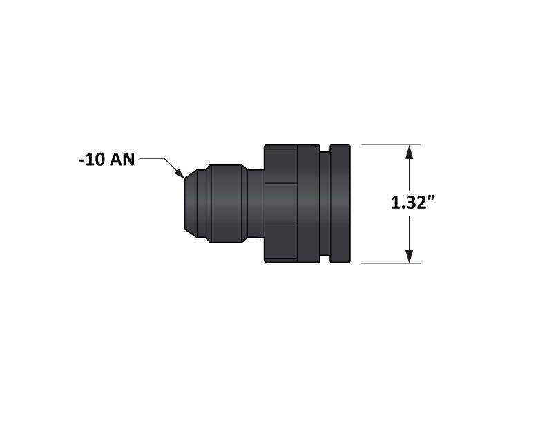 Fleece Performance FPE-34224-B Adapter Fitting -10AN Male to 1.325 Inch Bore Fleece Performance