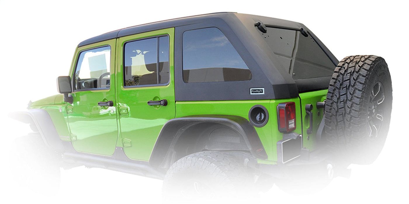 DV8 Offroad HT07FB42 Jeep JK Hard Top Fast Back 07-18 Wrangler JK 4 Door Black 2 Piece DV8 Offroad